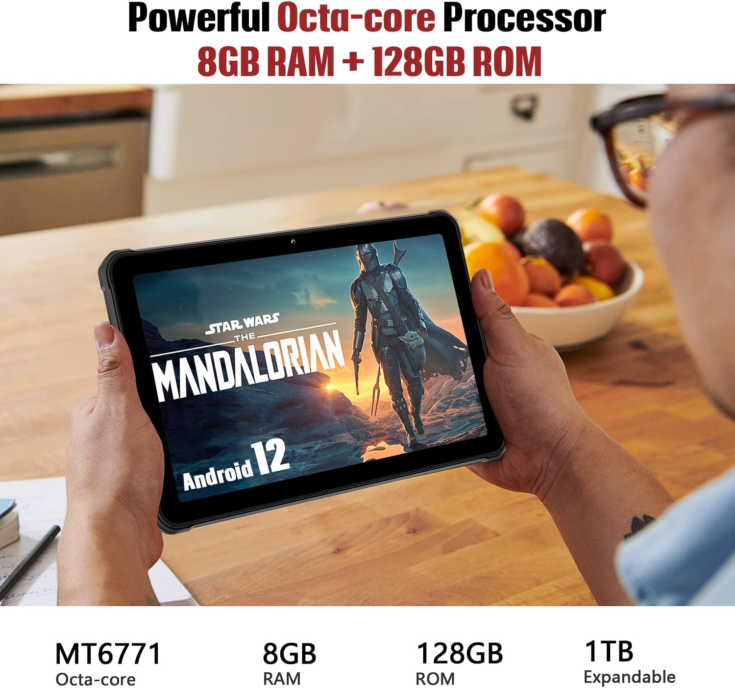HOTWAV R6 PRO Rugged Tablet 8GB+128GB