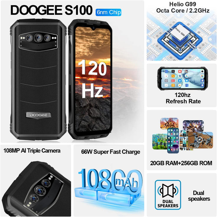 Rugged Android Phones : Doogee S100